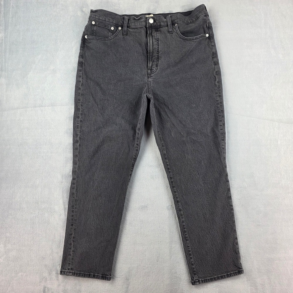 Madewell The‎ Perfect Vintage Jean 32 Faded Black High Rise Tapered MD711